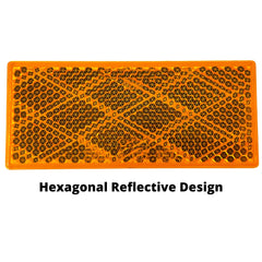 10x Red/Amber Class A 80mm x 35mm 3.14" x 1.4" Rectangular Reflector Strong Stick-on for Trailers Trucks Automobiles Mail Boxes Boats SUV's RV's Bike Industrial Applications