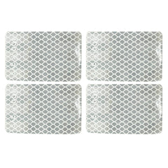 Amber/Red/White 2x3 Rectangle High Visibility Reflective Stick-On Prism Reflector DOT-SAE Strong Weatherproof Trailer Camper RV Flatbed Fender Property Boat Marine Mailbox Sign