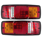 33 LED Truck Rectangle 3 Color Tail Light Bar Waterproof Turn Signal Brake Reverse Running Taillight for Truck Boat Trailer Pickup RV Camper UTV UTE Vans (2PCS) 12V