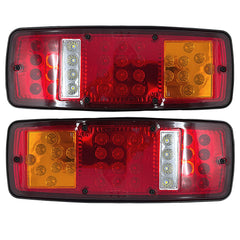 33 LED Truck Rectangle 3 Color Tail Light Bar Waterproof Turn Signal Brake Reverse Running Taillight for Truck Boat Trailer Pickup RV Camper UTV UTE Vans (2PCS) 12V