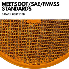 Class A 3-3/16" Round Reflector with Center Mounting Hole Trailers, Trucks, Automobiles, Mail Boxes, Boats, SUV's, RV's, Industrial Applications