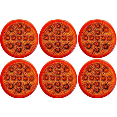 Amber/Red 2.5" Round Led Clearance Side Marker Lights Kit 13 LED Diodes Reflector Grommet Wire Pigtail Truck Utility Trailer RV UTV Tractor Flush Mount Waterproof 12V Sealed