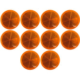 Class A 3" Round Reflector Strong Stick-on - RED/AMBER for Trailers, Trucks, Automobiles, Mail Boxes, Boats, SUV's, RV's, Industrial Applications