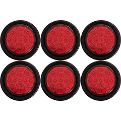 Amber/Red 2.5" Round Led Clearance Side Marker Lights Kit 13 LED Diodes Reflector Grommet Wire Pigtail Truck Utility Trailer RV UTV Tractor Flush Mount Waterproof 12V Sealed