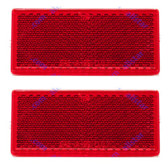 3-1/8" Rectangular Amber/Red Stick On Reflector - Trailers, Trucks, Automobiles, Mail Boxes, Boats, SUV's, RV's, Industrial Strong Adhesive DOT/SAE Approved