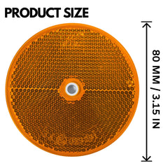 Class A 3-3/16" Round Reflector with Center Mounting Hole Trailers, Trucks, Automobiles, Mail Boxes, Boats, SUV's, RV's, Industrial Applications