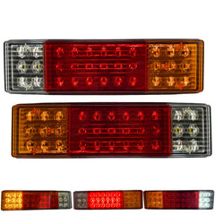 33 LED Truck Rectangle 3 Color Tail Light Bar Waterproof Turn Signal Brake Reverse Running Taillight for Truck Boat Trailer Pickup RV Camper UTV UTE Vans (2PCS) 12V 12x3
