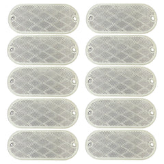 Oval Reflectors Red/Amber Self Adhesive Or Drill Mount Quick Mount SAE 13 DOT