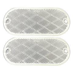 Oval Reflectors Red/Amber Self Adhesive Or Drill Mount Quick Mount SAE 13 DOT