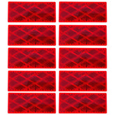10x Red/Amber Class A 80mm x 35mm 3.14" x 1.4" Rectangular Reflector Strong Stick-on for Trailers Trucks Automobiles Mail Boxes Boats SUV's RV's Bike Industrial Applications