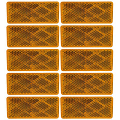 3-1/8" Rectangular Stick On Reflector - Trailers, Trucks, Automobiles, Mail Boxes, Boats, SUV's, RV's, Industrial Strong Adhesive DOT/SAE Approved
