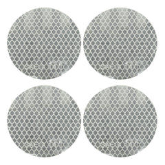 3" Inch Round DOT-SAE Amber/Red/White High Visibility Reflective Stick-On Prism Reflector | Strong Adhesive/Weatherproof | Trailer Camper RV Flatbed Fender Property Boat Marine