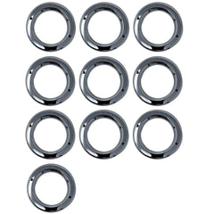 All Star Truck Parts 4" Inch Round Chrome Bezel Grommet for Vehicle Lights Stop Turn Tail Light Covers Rings for Truck Trailer Kenworth Peterbilt