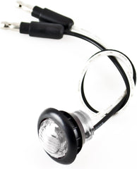 3/4" inch Amber/Red/White 3 LED Side Marker Clearance Light with Plug Black Ring Sealed Mini Round 3/4" Indicators Grill Lights Truck Trailer Car Bus Pickup Van Caravan Boat 12V