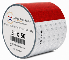 Conspicuity Tape DOT-C2 Approved Reflective Truck Trailer Red White