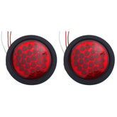 4" Round LED Trailer Tail Light 24 LED Stop Turn Signal Brake Marker Running Lights w/Rubber Grommet for Trucks Trailer RV Boat IP67 Waterproof, DOT Certified