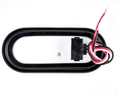 Red/White 6" Oval 24 LED Trailer Stop Turn Tail Reverse Backup Parking Brake Indicator Light Kit DOT Certified With Grommets & Plugs IP67 Waterproof Headache Rack Backrack
