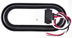 Red/White 6" Oval 24 LED Trailer Stop Turn Tail Reverse Backup Parking Brake Indicator Light Kit DOT Certified With Grommets & Plugs IP67 Waterproof Headache Rack Backrack