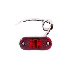 Red/Amber 2.5" 2 Diode Oval LED Trailer Truck Clearance Light Side Marker Light, Surface Mount Little Boat Marine Led Lights RV Camper Accessories