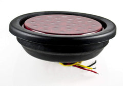 Qty 10- 4" Inch Red 28 LED Round Stop/Turn/Tail Brake Truck Light with Rubber Grommet & Wiring Trailer Truck RV 12V