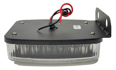 5.5" x 4" Rectangle 30 LED Red + Blue Strobe Light Iron/Metal Mounting Bracket DOT/SAE Approved Waterproof Anti-Shock Anti-Fog Towing Construction Safety Security (2 PACK)