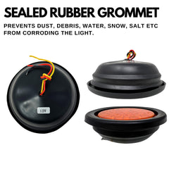 Qty 10- 4" Inch Red 28 LED Round Stop/Turn/Tail Brake Truck Light with Rubber Grommet & Wiring Trailer Truck RV 12V