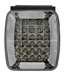 5.5" x 4" Rectangle 30 LED Red + Blue Strobe Light Iron/Metal Mounting Bracket DOT/SAE Approved Waterproof Anti-Shock Anti-Fog Towing Construction Safety Security (2 PACK)