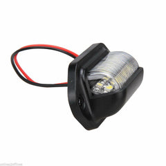 Trailer 6 LED License Plate Lights DOT FMVSS 108 SAE L Chrome/Black Surface Mount Waterproof 12V DC Courtesy Step License Plate Tag Light for UTV ATV Trailer Truck RV Boat 2.6"x1.3"