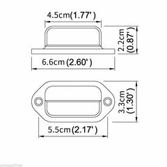 Trailer 6 LED License Plate Lights DOT FMVSS 108 SAE L Chrome/Black Surface Mount Waterproof 12V DC Courtesy Step License Plate Tag Light for UTV ATV Trailer Truck RV Boat 2.6"x1.3"