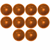 Class A 2" Round Reflector with Center Mounting Hole - Red/Amber/White for Trailers, Trucks, Automobiles, Mail Boxes, Boats, SUV's, RV's, Industrial Applications…