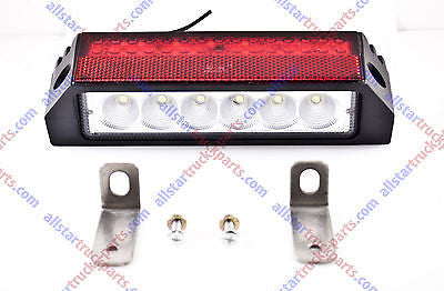 36 LED Combination Stop Turn Tail & License Plate Light Red White Trailer Truck - All Star Truck Parts