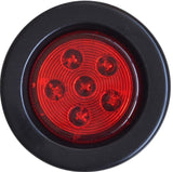 2.5" Round 6 LED Red Light Truck Trailer Side Marker Clearance Grommet Kit