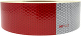 2"x150' roll DOT-C2 PREMIUM Reflective Safety Conspicuity Tape Truck Trailer Boat Horse Trailer Diamond Pattern 7 YR AVERAGE LIFE WATERPROOF, STRONG ADHESIVE! GLASS BEAD PC MATERIAL. 6" Red/6"White