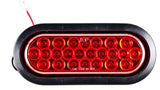 4 Red + 2 White 6" Oval LED Trailer Tail Light Kit [DOT Certified] [Grommets & Plugs Included] [IP67 Waterproof] Stop Brake Turn Reverse Back Up Trailer Lights for RV Truck Jeep - All Star Truck Parts