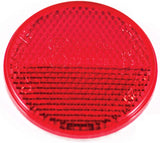 2" Inch Round Red Reflector Adhesive Bike, Trailer, Truck, Boat, Mailbox - Qty 10