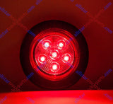 2.5" Round 6 LED Red Light Truck Trailer Side Marker Clearance Grommet Kit - All Star Truck Parts