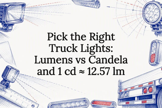 Truck lighting measurement title card illustration