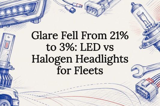 LED and halogen headlight comparison title card