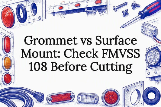 Sketch-style title card with mounting details