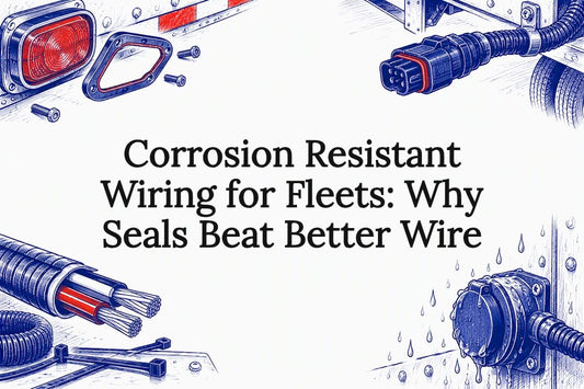Hand-drawn wiring and seal title-card illustration