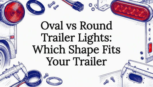 Sketch of round and oval trailer lights