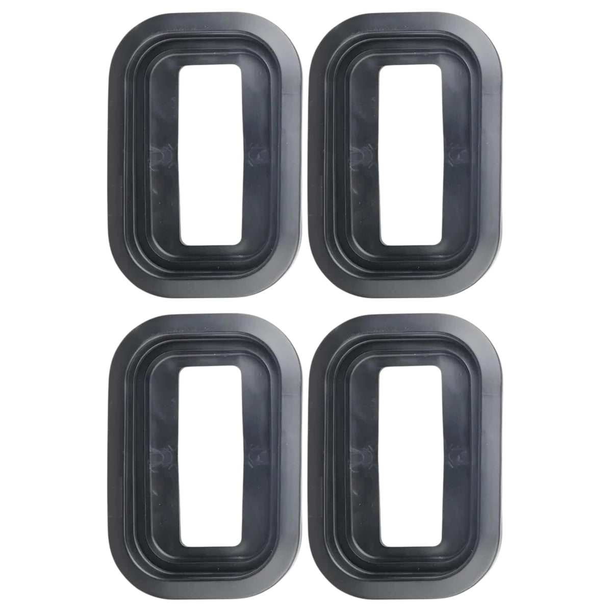 All Star Truck Parts 4 PACK- 5"x3" Inch Rectangle Rubber Grommet for Vehicle Lights Stop Turn Tail Backup/Reverse Light Covers Tow Truck Semi Trailer CM Flatbed Reading Postal Hitch Mounted RV Bus
