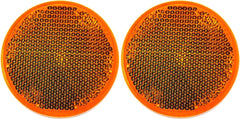 2" Inch Round Reflector Adhesive Bike, Trailer, Truck, Boat, Mailbox