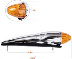 All Star Truck Parts 5PCS 17 LED Amber Torpedo Cab Marker Roof Running Top Lights Assembly Super Bright Chrome Heavy Duty Trucks Replacement for International Kenworth/Peterbilt/Freightliner/Mack?
