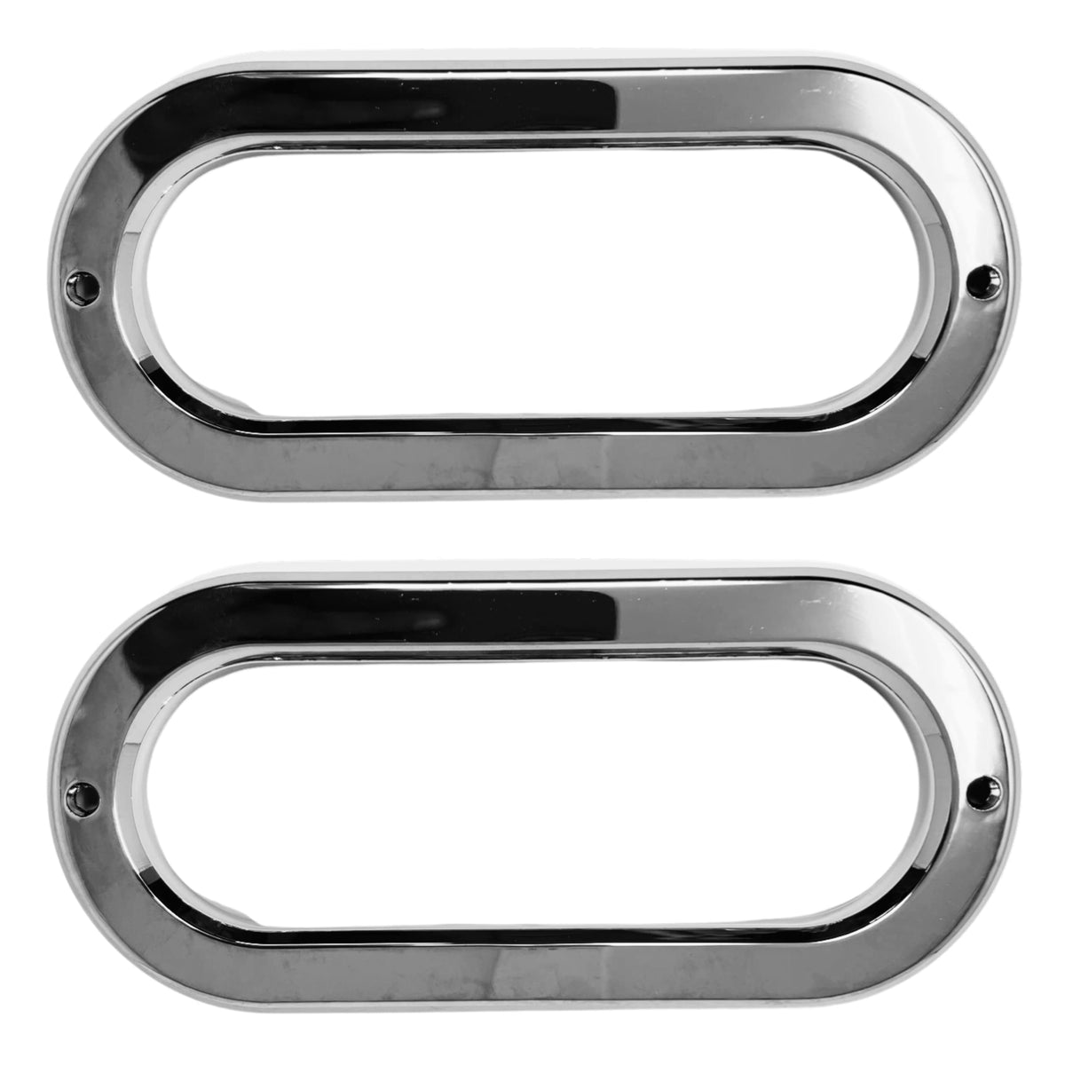 All Star Truck Parts 2 & 6 Inch Round Chrome Bezel Grommet for Vehicle Lights Side Marker Stop Turn Tail Light Covers Rings for Truck Trailer Kenworth Peterbilt