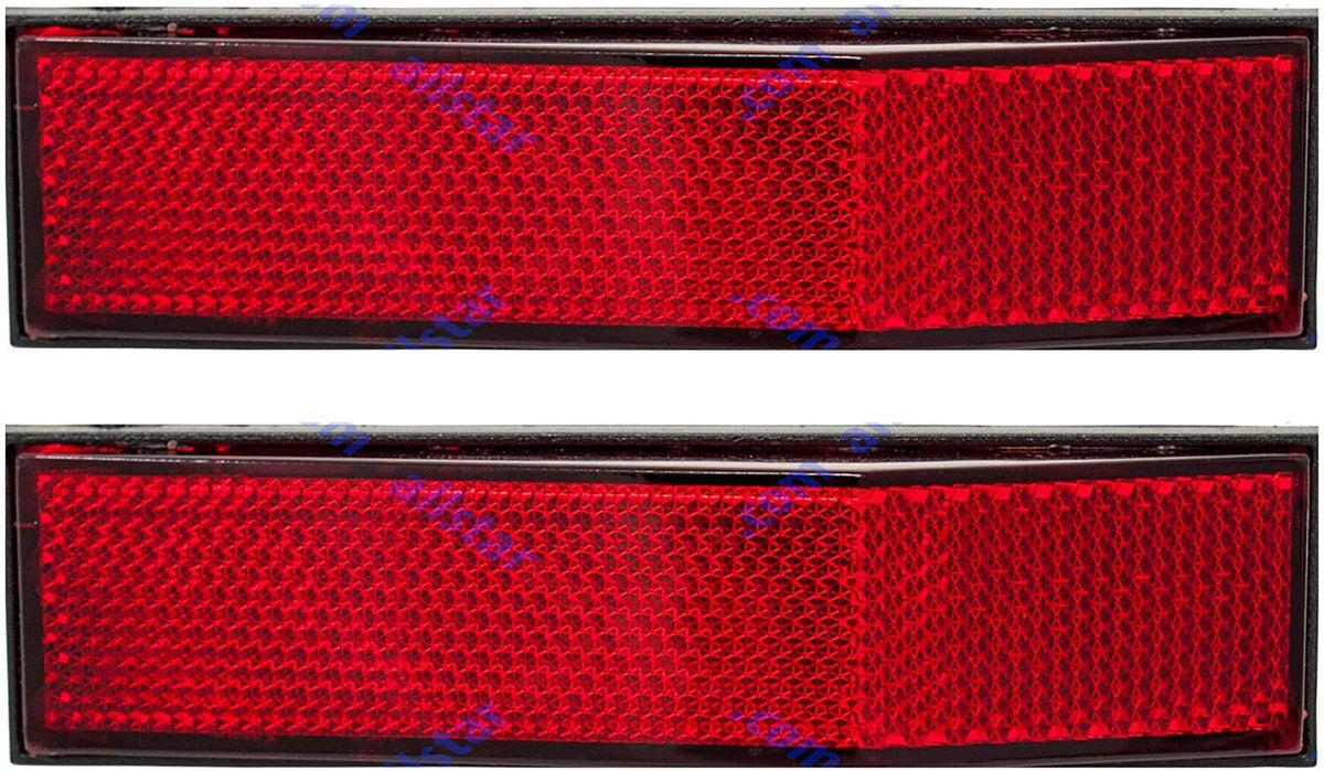 All Star Truck Parts 5-1/4" Angled Rectangular Stick On Reflector for Trailers, Trucks, Automobiles, Mail Boxes, Boats, SUV's, RV's, Industrial Strong Adhesive DOT/SAE Approved Red
