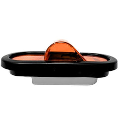 2x 6" Mid Turn Signal Amber Marker Light Rubber Mount 18 LED w/Reflex Lens Universal Waterproof 6 Inch Oval Led Mid-Ship Marker and Turn Signal Semi Truck Trailer Peterbilt Kenworth Light