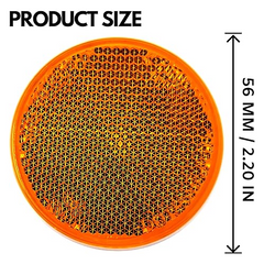2" Inch Round Reflector Adhesive Bike, Trailer, Truck, Boat, Mailbox