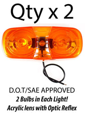 4"Inch Double Bullseye Camper RV Trailer Side Marker Clearance Light