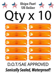 4" Inch Rectangle Truck Semi Trailer Sealed Side Marker Clearance Light